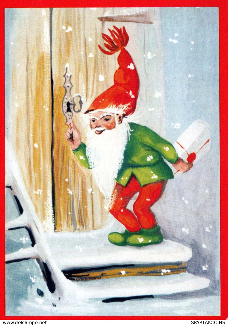 PÈRE NOËL Bonne Année Noël Vintage Carte Postale CPSM #PBL136.A - Santa Claus
