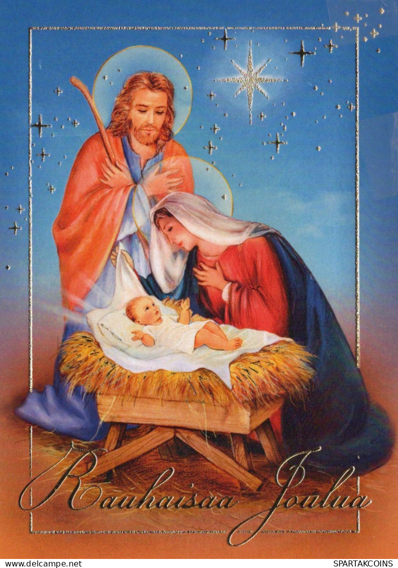 Virgen Mary Madonna Baby JESUS Christmas Religion Vintage Postcard CPSM #PBB942.A - Virgen Mary & Madonnas