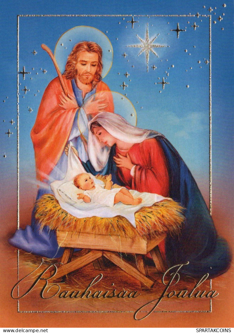 Virgen María Virgen Niño JESÚS Navidad Religión Vintage Tarjeta Postal CPSM #PBB958.A - Vierge Marie & Madones