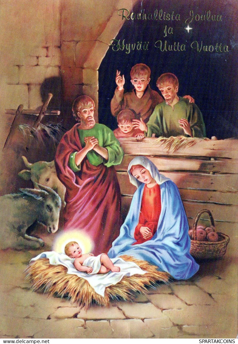 Virgen Mary Madonna Baby JESUS Christmas Religion Vintage Postcard CPSM #PBB827.A - Jungfräuliche Marie Und Madona
