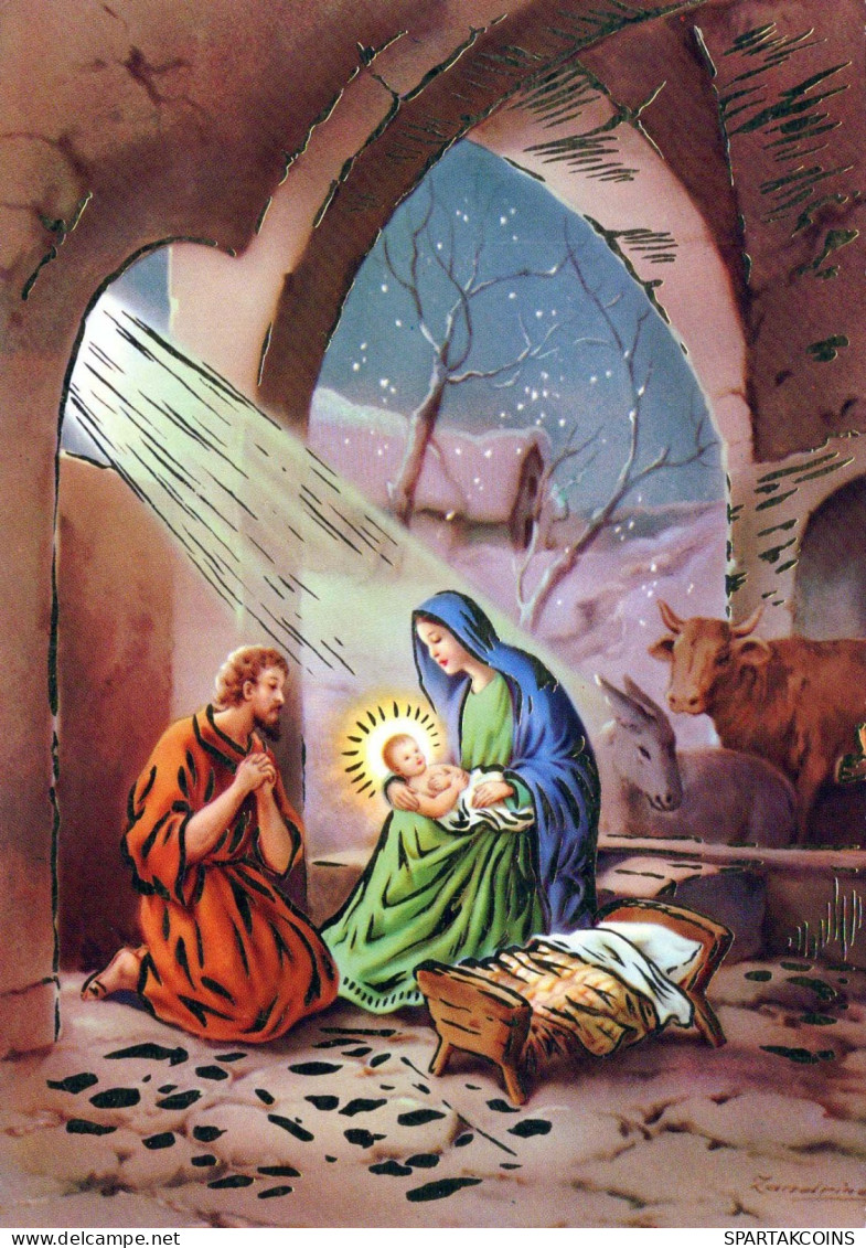 Virgen Mary Madonna Baby JESUS Christmas Religion Vintage Postcard CPSM #PBB837.A - Vierge Marie & Madones