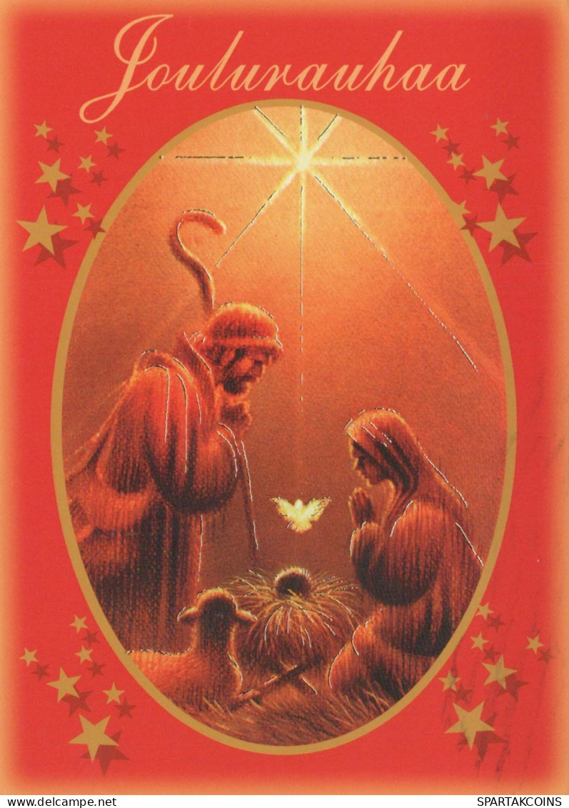 Vergine Maria Madonna Gesù Bambino Natale Religione Vintage Cartolina CPSM #PBB719.A - Vierge Marie & Madones
