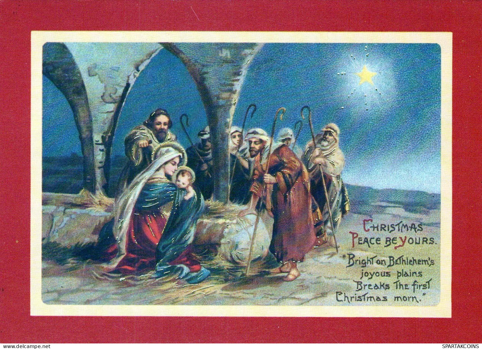 Virgen Mary Madonna Baby JESUS Christmas Religion #PBB662.A - Jungfräuliche Marie Und Madona