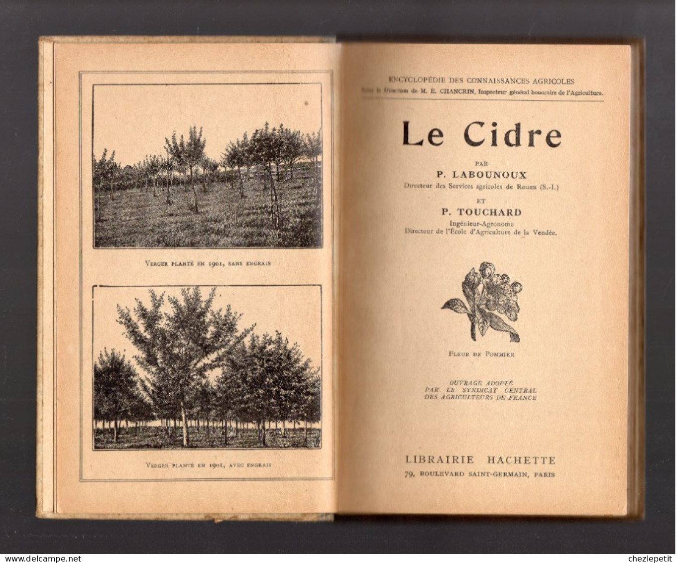 LE CIDRE P.LABOUNOUX P.TOUCHARD Encyclopédie Agricole LIBRAIRIE HACHETTE 1941 - History