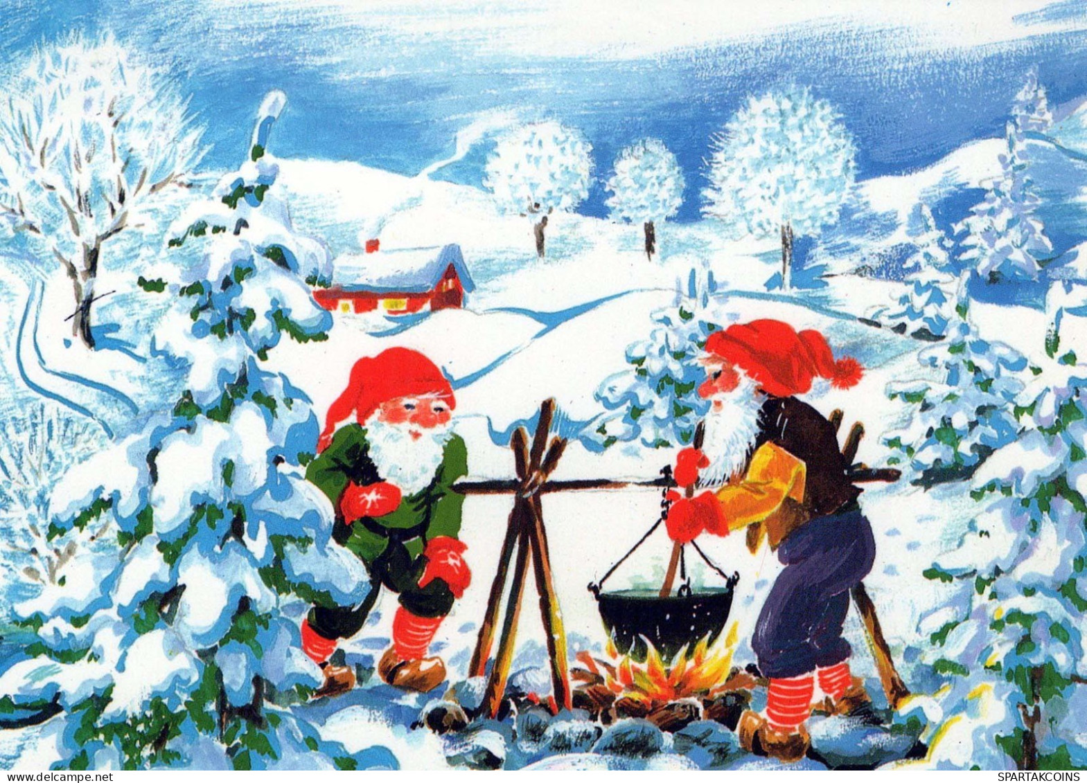 PÈRE NOËL Bonne Année Noël Vintage Carte Postale CPSM #PBB305.A - Santa Claus