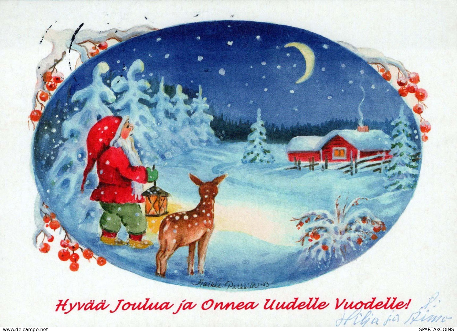 Bonne Année Noël ENFANTS Vintage Carte Postale CPSM #PBB030.A - New Year