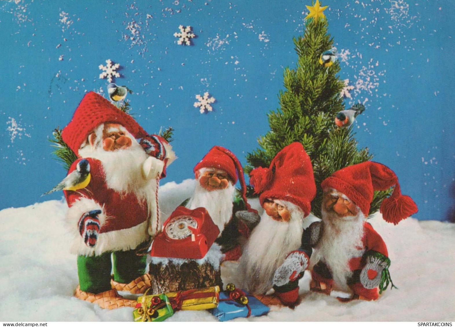 BABBO NATALE Buon Anno Natale Vintage Cartolina CPSM #PBB009.A - Santa Claus