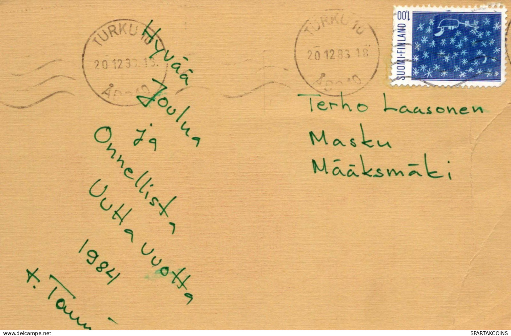 SANTA CLAUS Happy New Year Christmas GNOME Vintage Postcard CPSM #PBA911.A - Kerstman