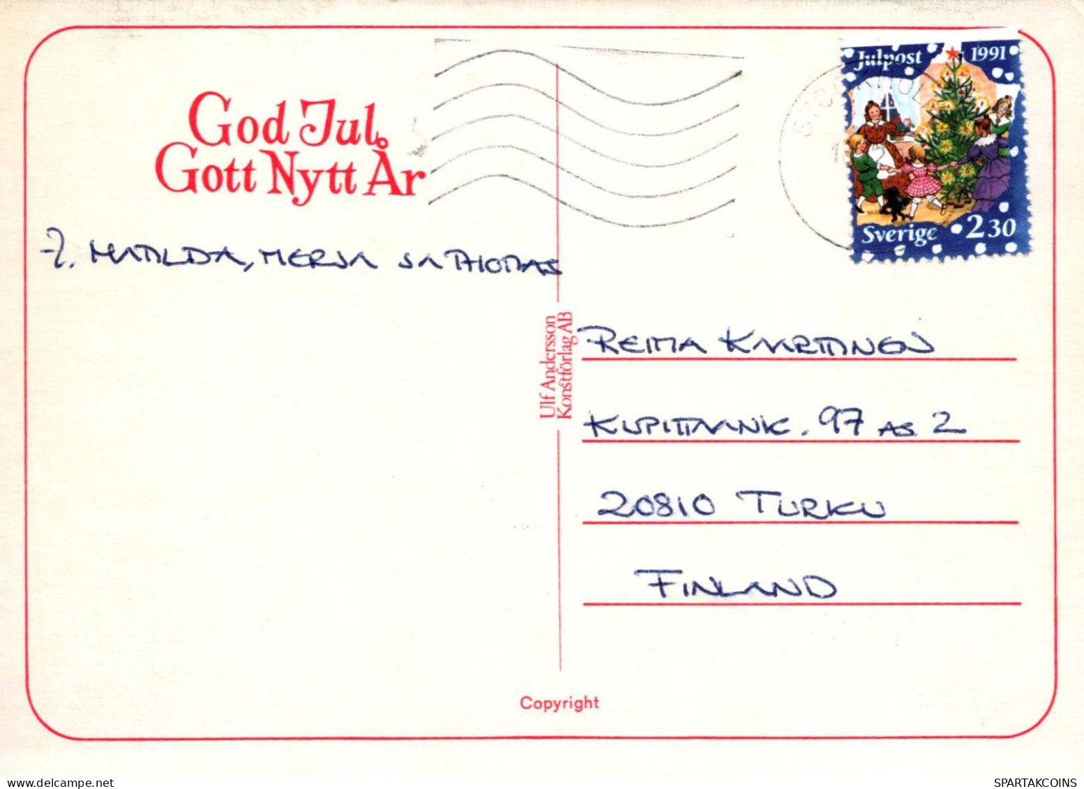 WEIHNACHTSMANN SANTA CLAUS Neujahr Weihnachten GNOME Vintage Ansichtskarte Postkarte CPSM #PBA745.A - Kerstman