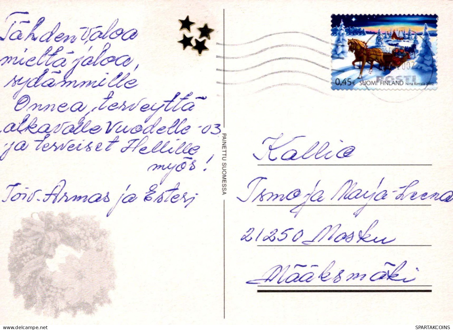 Feliz Año Navidad VELA Vintage Tarjeta Postal CPSM #PBA357.A - New Year