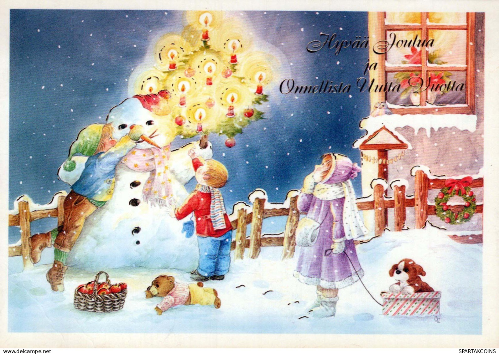 Neujahr Weihnachten SCHNEEMANN Vintage Ansichtskarte Postkarte CPSM #PAZ829.A - New Year