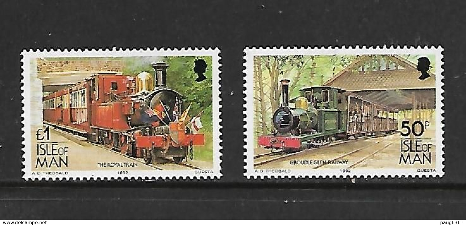 ILE DE MAN 1993 TRAINS  YVERT N°576/577 NEUF MNH** - Eisenbahnen