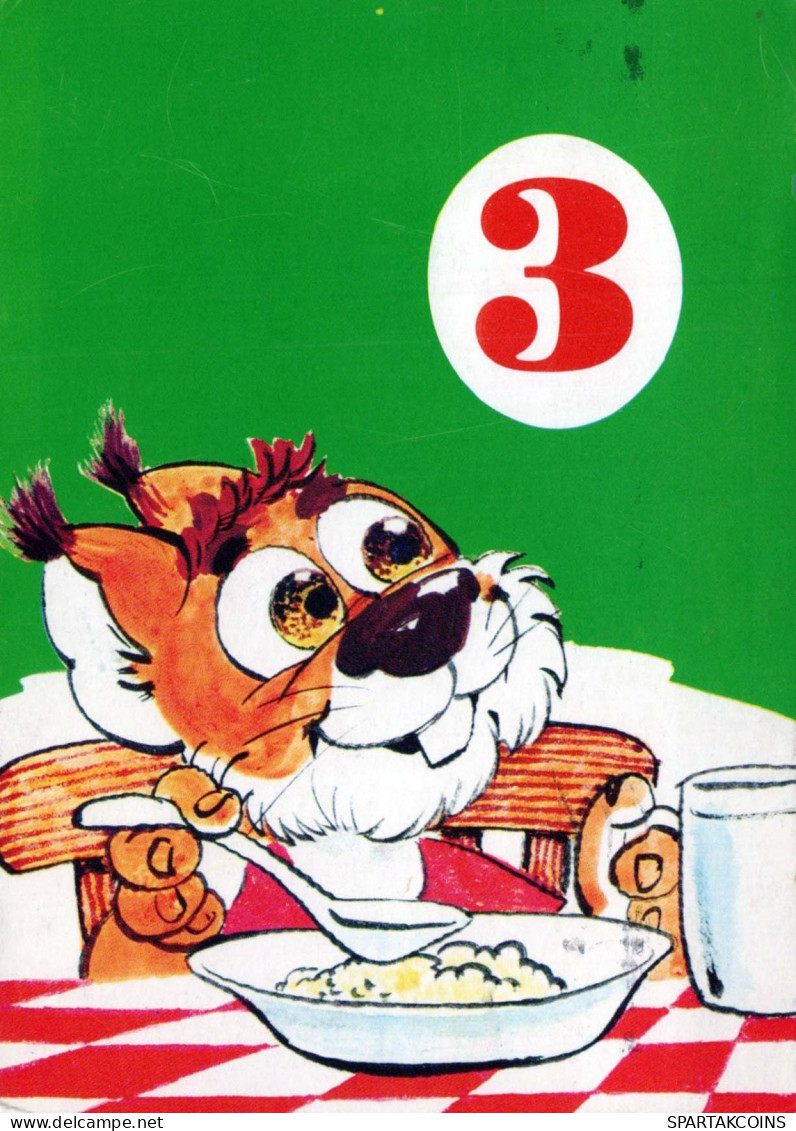 BUON COMPLEANNO 3 Años SCOIATTOLO Animale Vintage Cartolina CPSM #PBS692.A - Birthday
