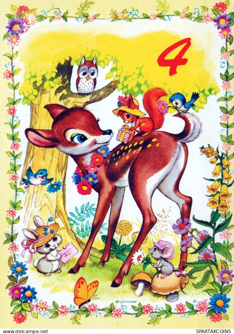 CERVO Animale Vintage Cartolina CPSM #PBS567.A - Autres & Non Classés