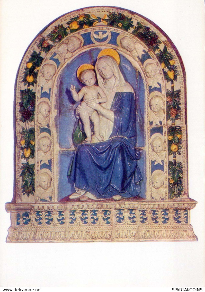 Vierge Marie Madone Bébé JÉSUS Religion Vintage Carte Postale CPSM #PBQ216.A - Jungfräuliche Marie Und Madona