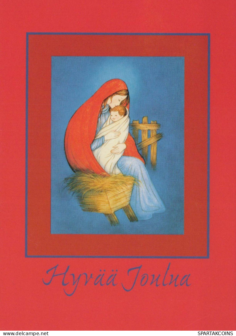 Jungfrau Maria Madonna Jesuskind Weihnachten Religion Vintage Ansichtskarte Postkarte CPSM #PBP936.A - Vierge Marie & Madones