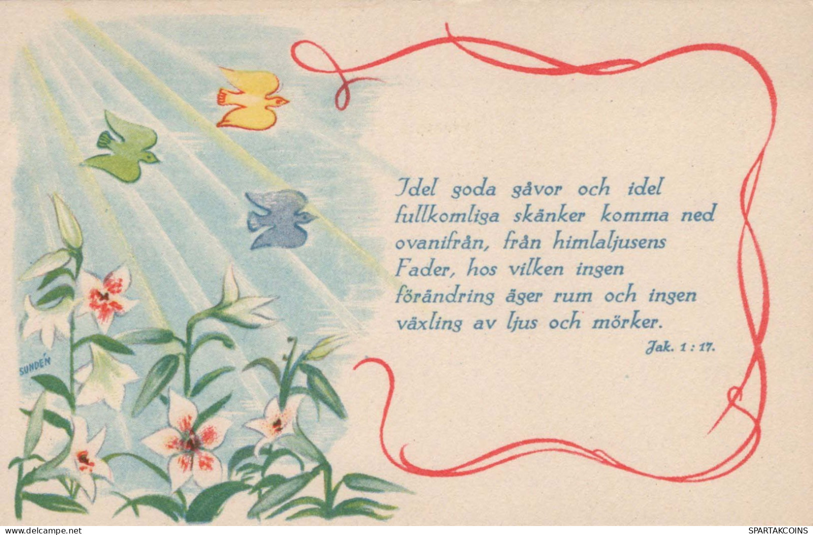 FLORES Vintage Tarjeta Postal CPSMPF #PKG025.A - Blumen