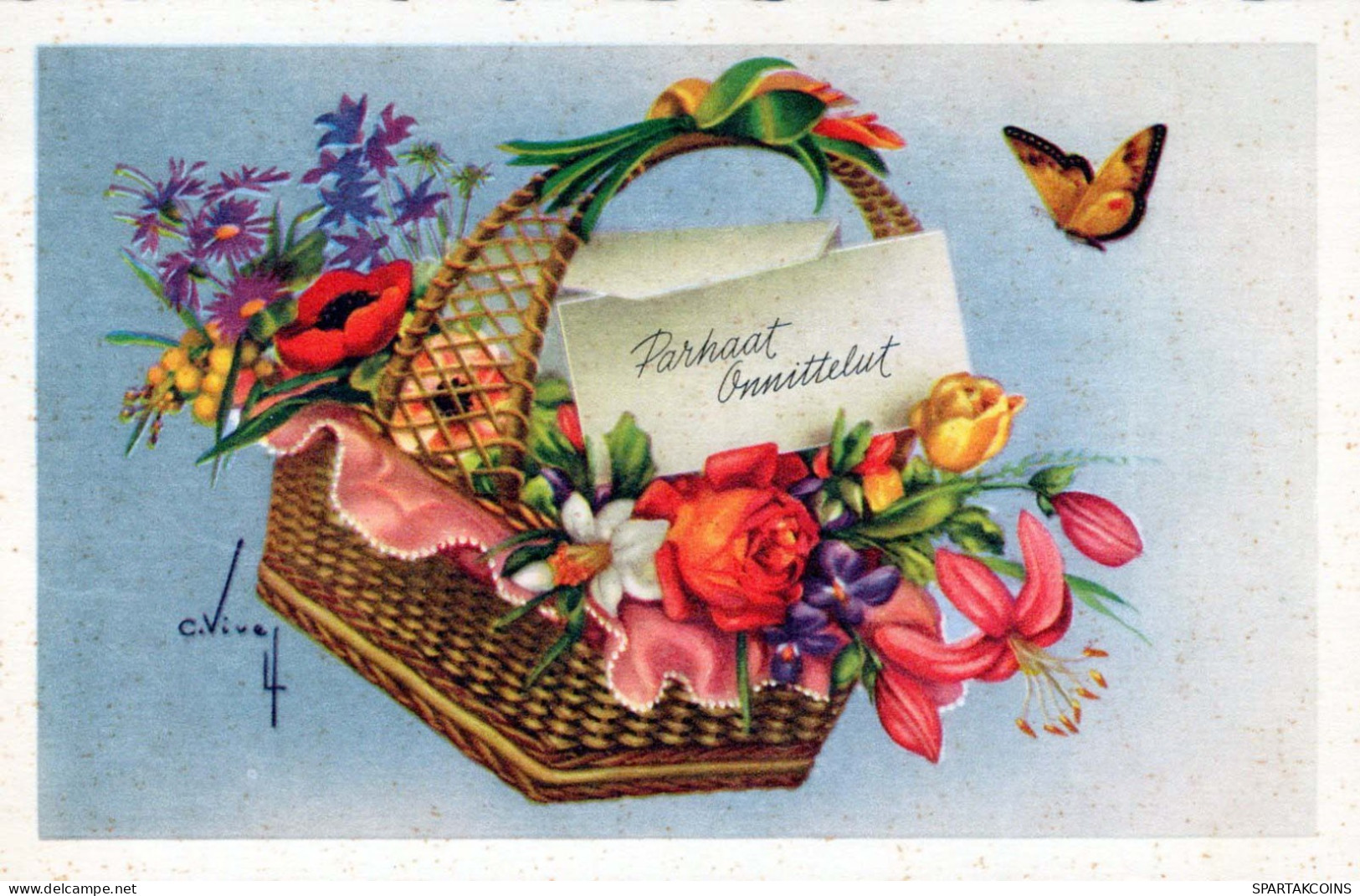FIORI Vintage Cartolina CPSMPF #PKG066.A - Fleurs