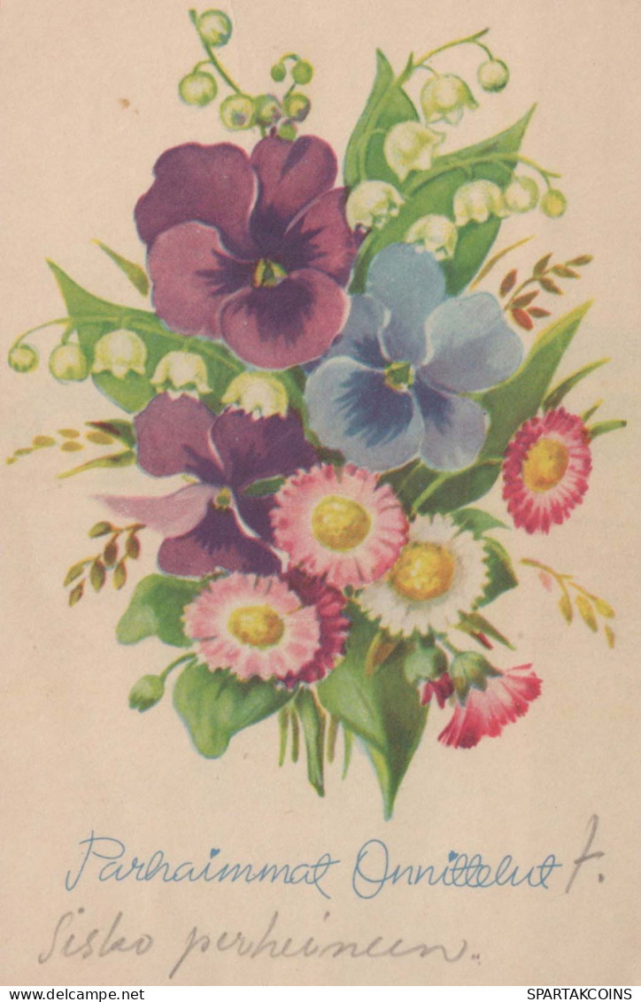 FLOWERS Vintage Postcard CPA #PKE696.A - Blumen