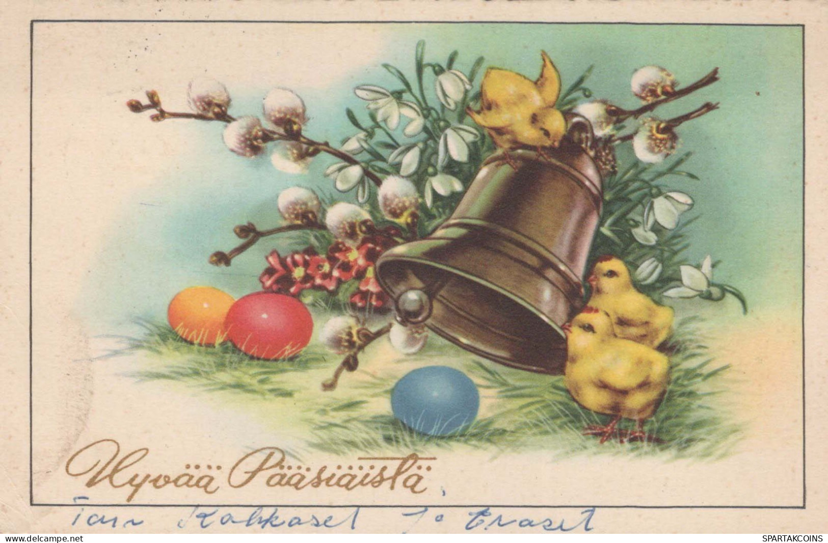 PASCUA POLLO HUEVO Vintage Tarjeta Postal CPA #PKE382.A - Ostern