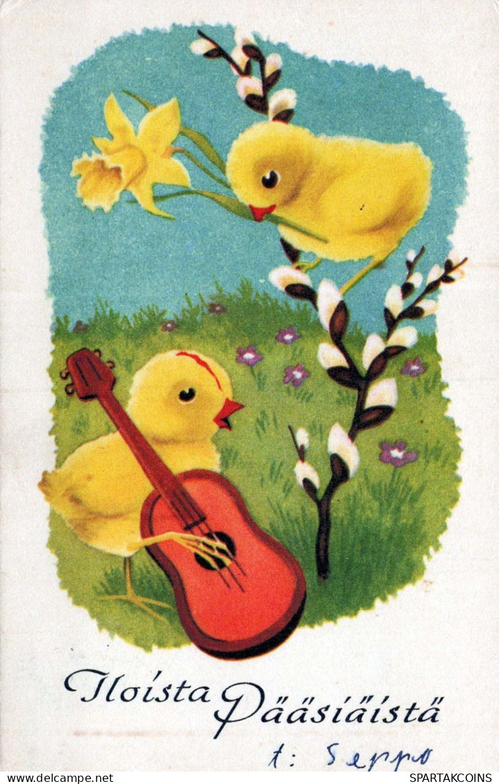 PASCUA POLLO HUEVO Vintage Tarjeta Postal CPA #PKE327.A - Easter