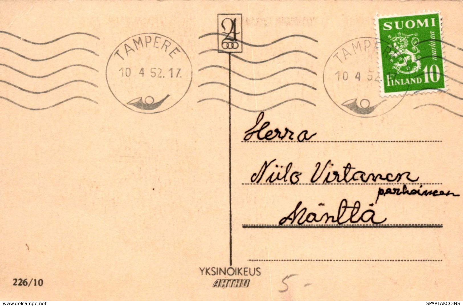 EASTER RABBIT EGG Vintage Postcard CPA #PKE241.A - Pâques