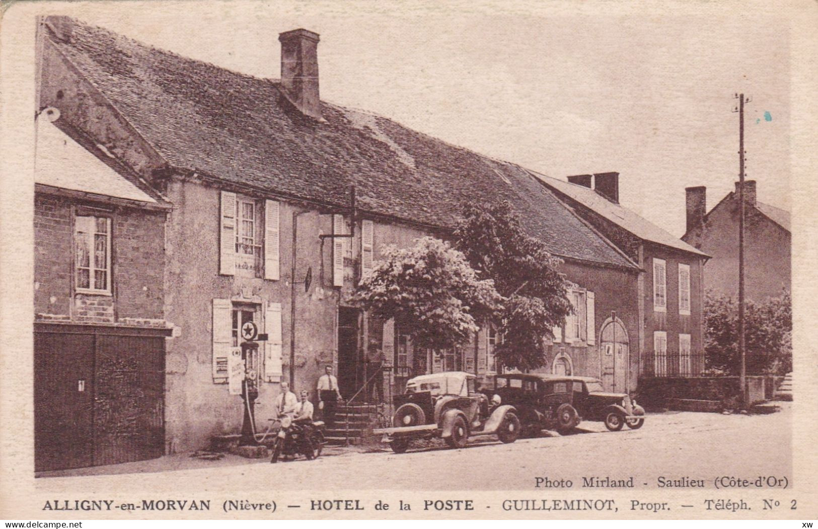 ALLIGNY-EN MORVAN -58- 4 CPA -Hotel De La Poste GUILLEMINOT-CHEVROT, JAUGEY-CORTET Et GUILLEMINOT - Animation - 12-05-24 - Sonstige & Ohne Zuordnung