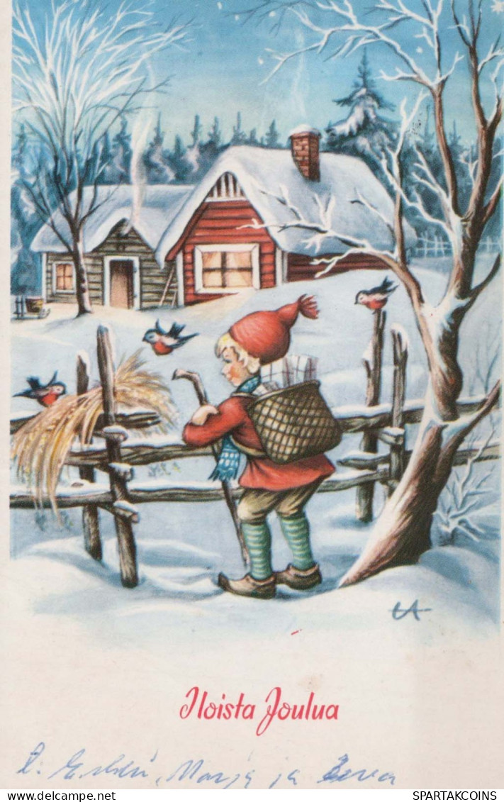 PÈRE NOËL Bonne Année Noël GNOME Vintage Carte Postale CPSMPF #PKD918.A - Kerstman