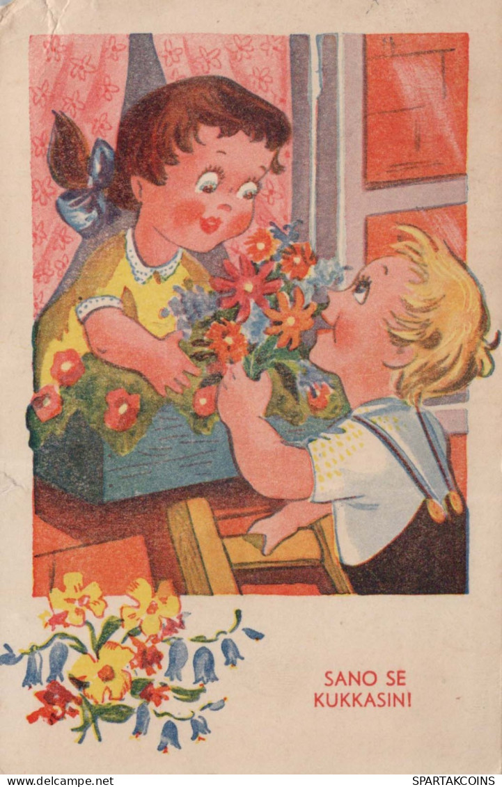 Happy New Year Christmas CHILDREN Vintage Postcard CPSMPF #PKD835.A - Nieuwjaar