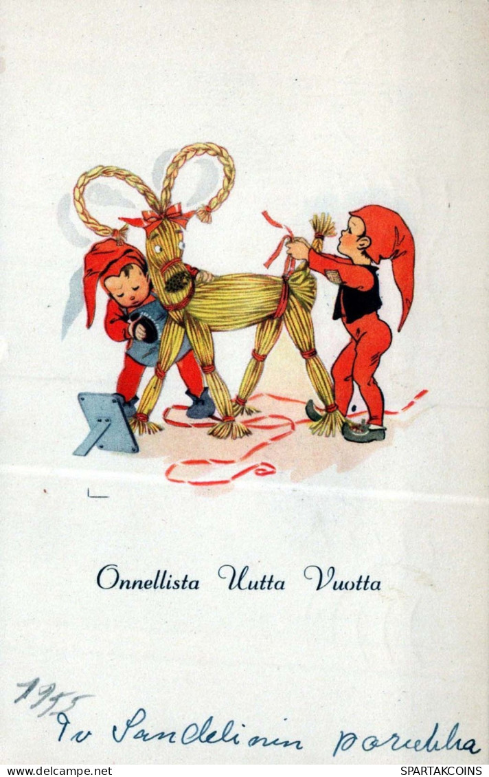 PÈRE NOËL Bonne Année Noël GNOME Vintage Carte Postale CPSMPF #PKD783.A - Kerstman
