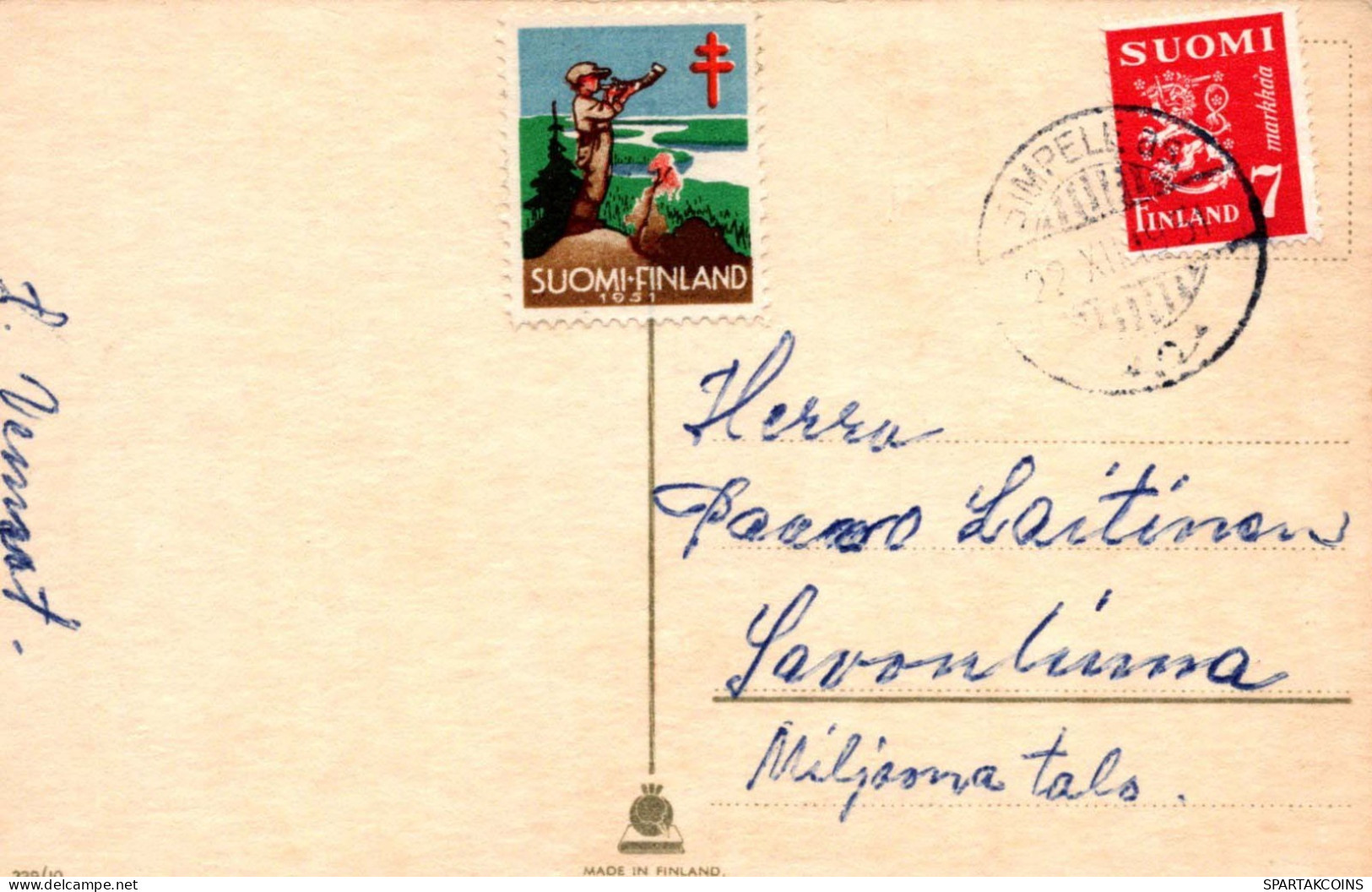 SANTA CLAUS Happy New Year Christmas GNOME Vintage Postcard CPSMPF #PKD365.A - Kerstman