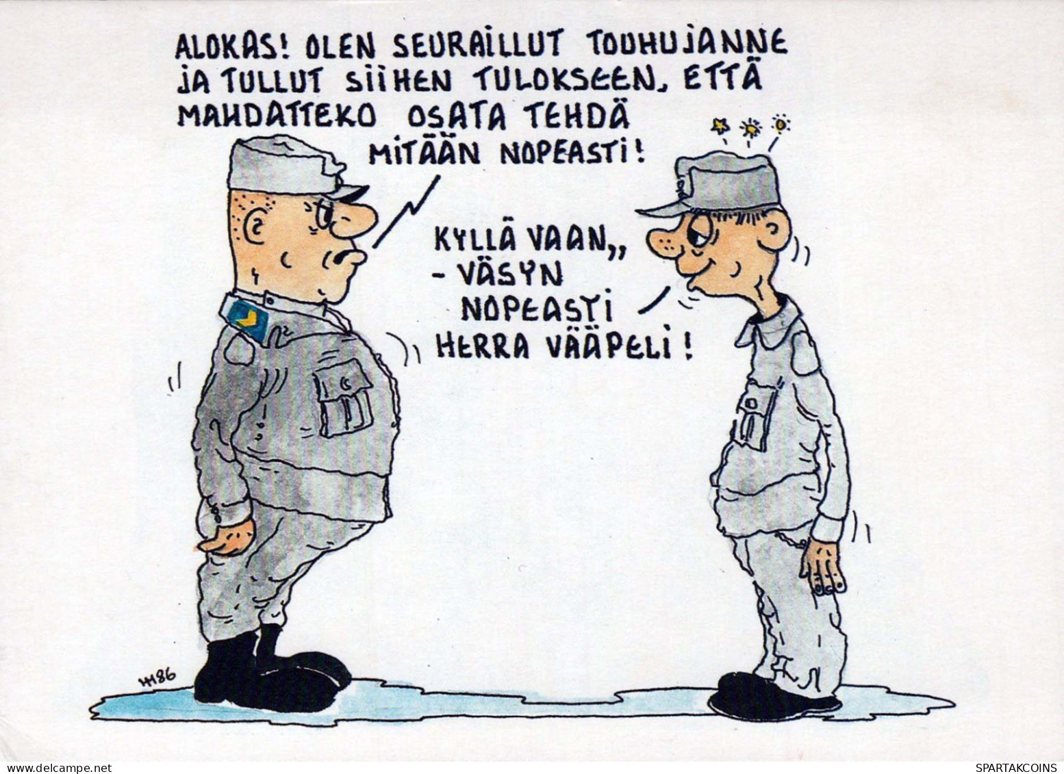 SOLDATI UMORISMO Militaria Vintage Cartolina CPSM #PBV925.A - Humor