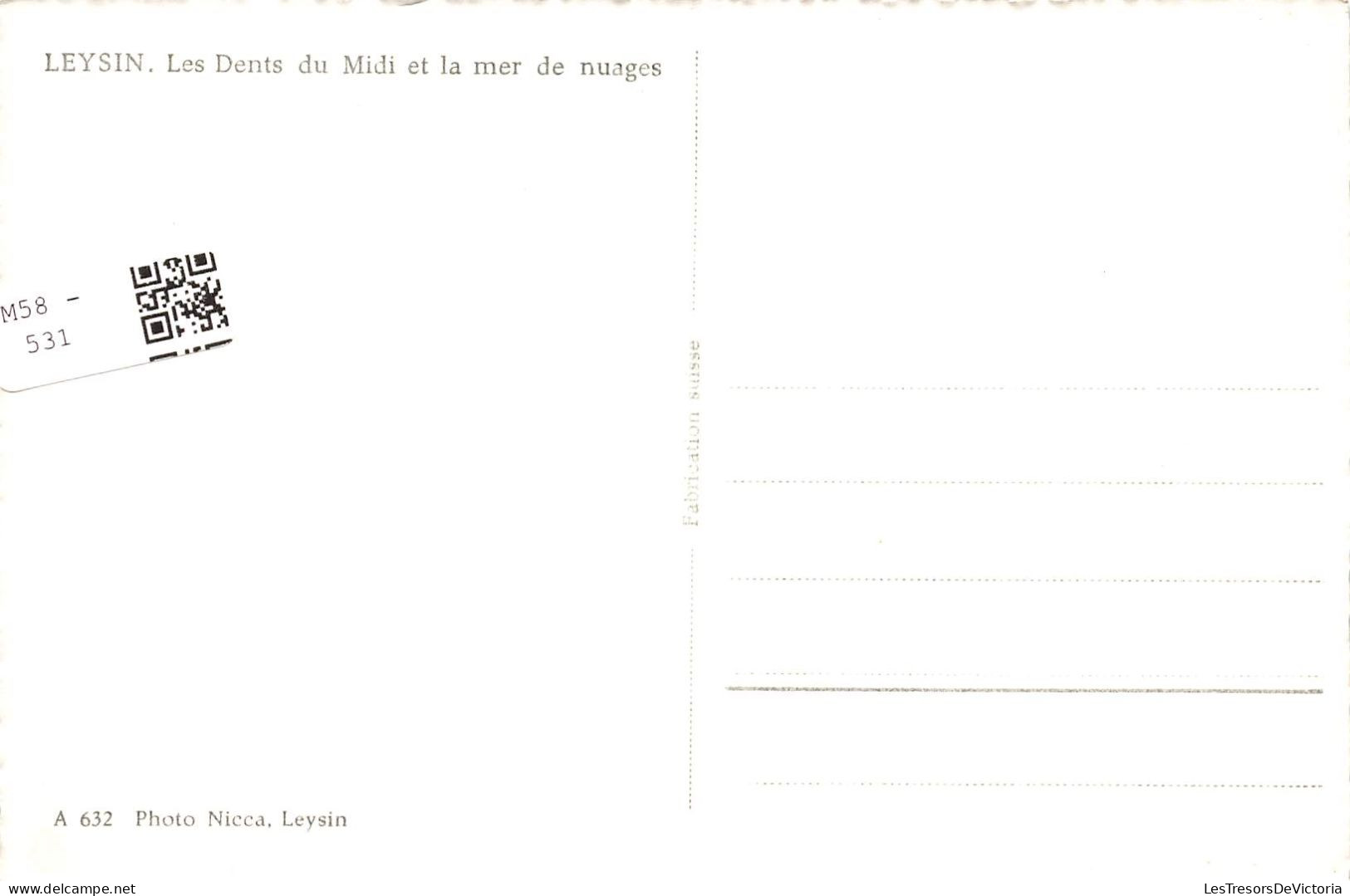 SUISSE - Leysin - Les Dents Du Midi Et La Mer De Nuages - Vue Générale - Carte Postale - Leysin