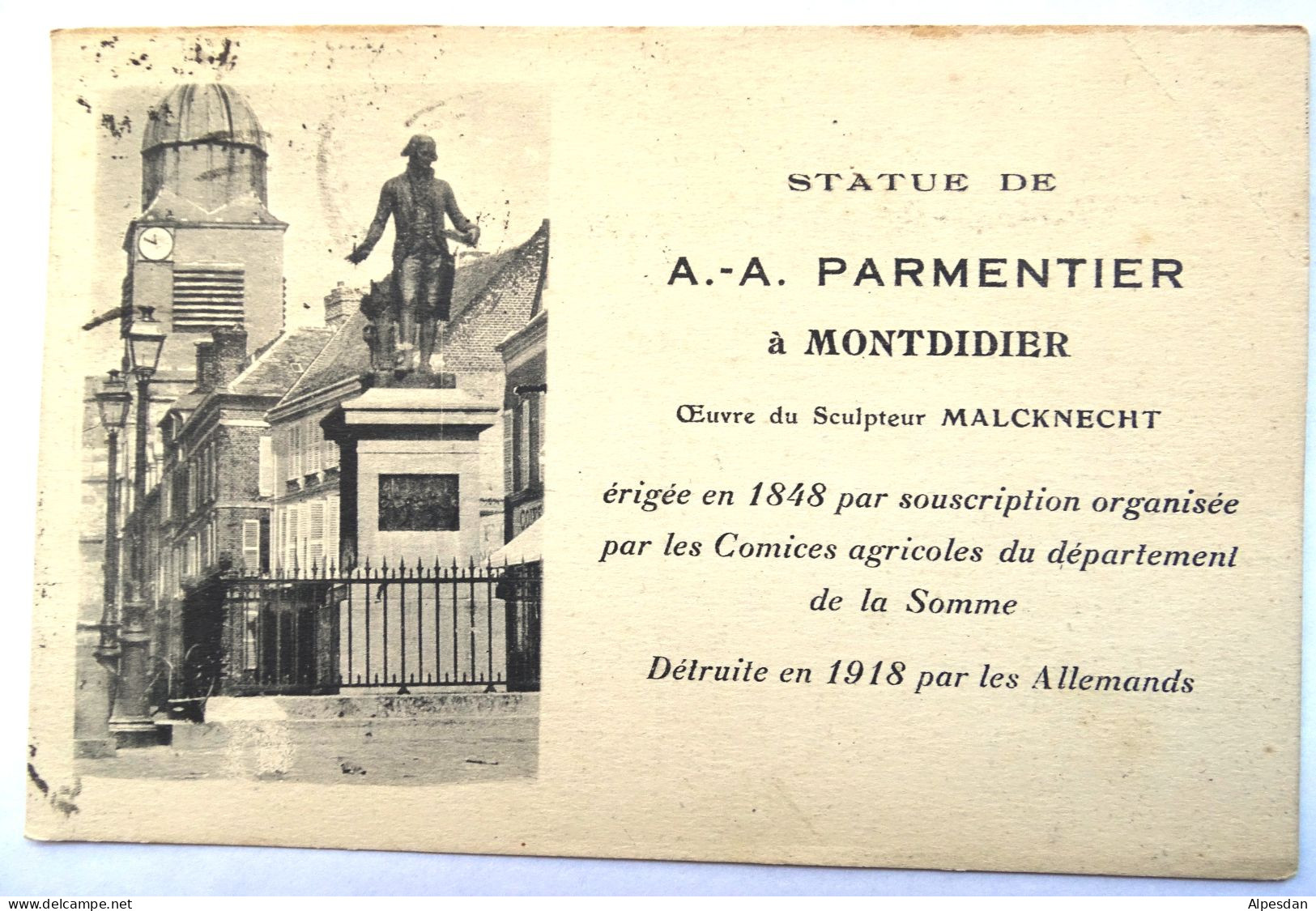 MONTDIDIER. Statue De Parmentier - Montdidier