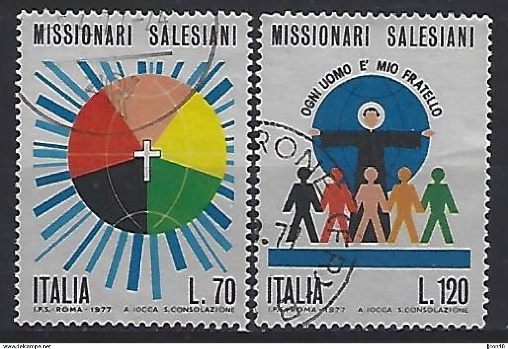 Italy 1977  Aussere Mission Der Saleslaner  (o) Mi.1563-1564 - 1971-80: Usati