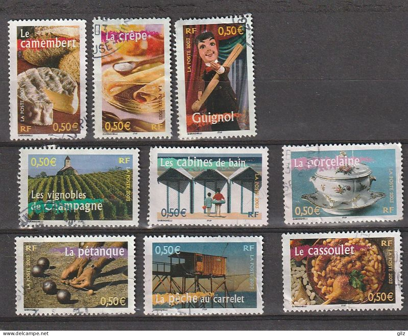 France - Lot Timbres - Oblitérés - 2003 - Gebruikt