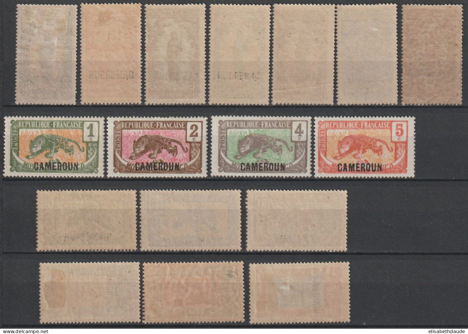 CAMEROUN - 1921 - SERIE COMPLETE YVERT N°84/100 * MH - COTE = 50 EUR - Unused Stamps