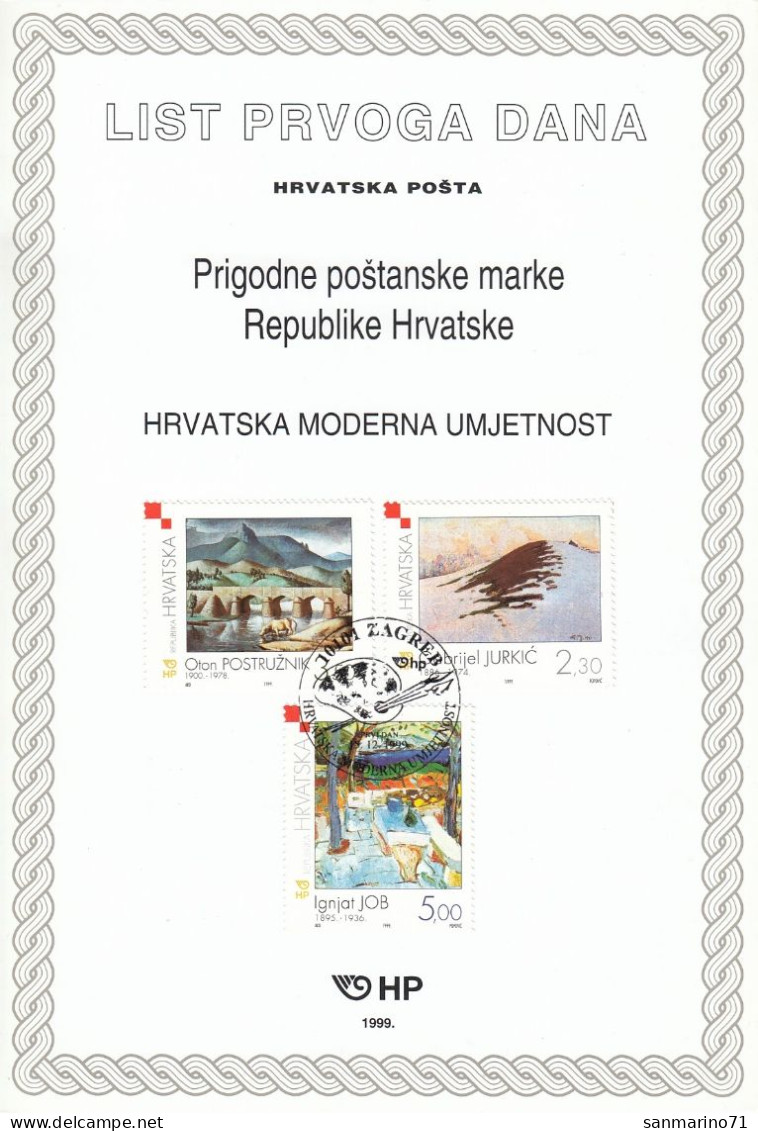 CROATIA First Day Panes 530-532 - Modern