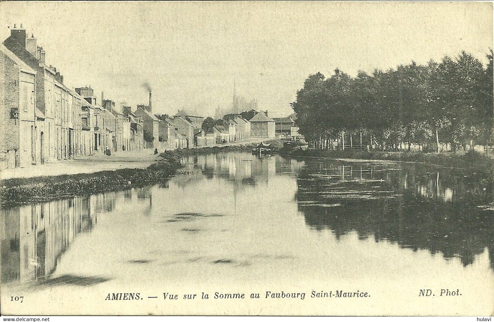 80  AMIENS - VUE SUR LA SOMME AU FAUBOURG SAINT MAURICE (ref 9192) - Amiens