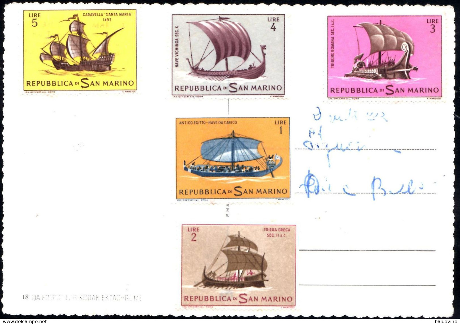 S. Marino 1963/1990 6 Cartoline Affrancatura Varia Come Da Foto - 30 Pz. - Lots & Serien