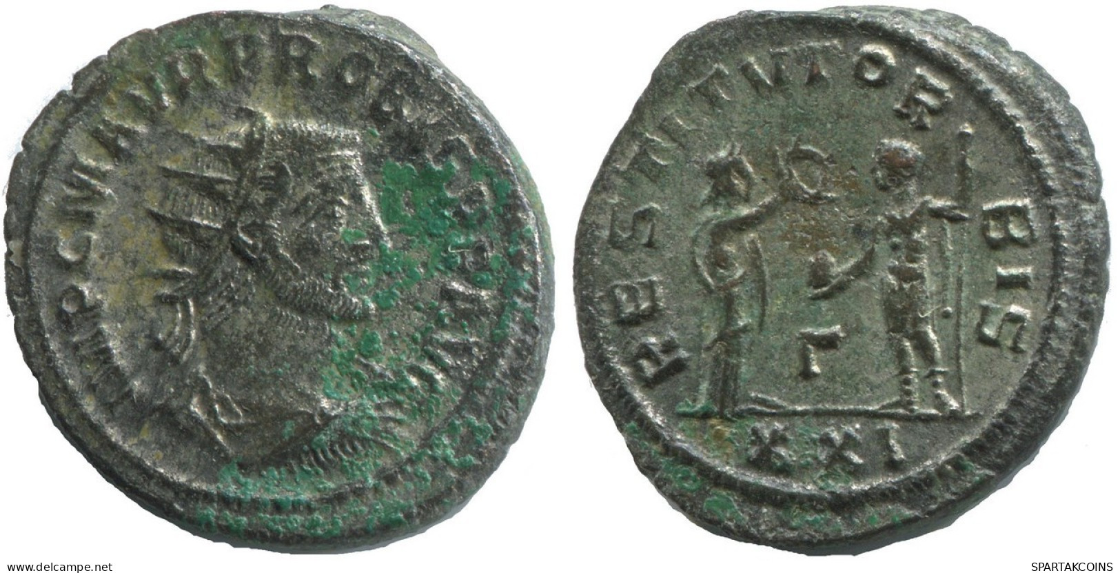 PROBUS ANTIOCH Г XXI AD276-282 SILVERED LATE ROMAN Moneda 4.3g/23mm #ANT2693.41.E.A - The Military Crisis (235 AD Tot 284 AD)
