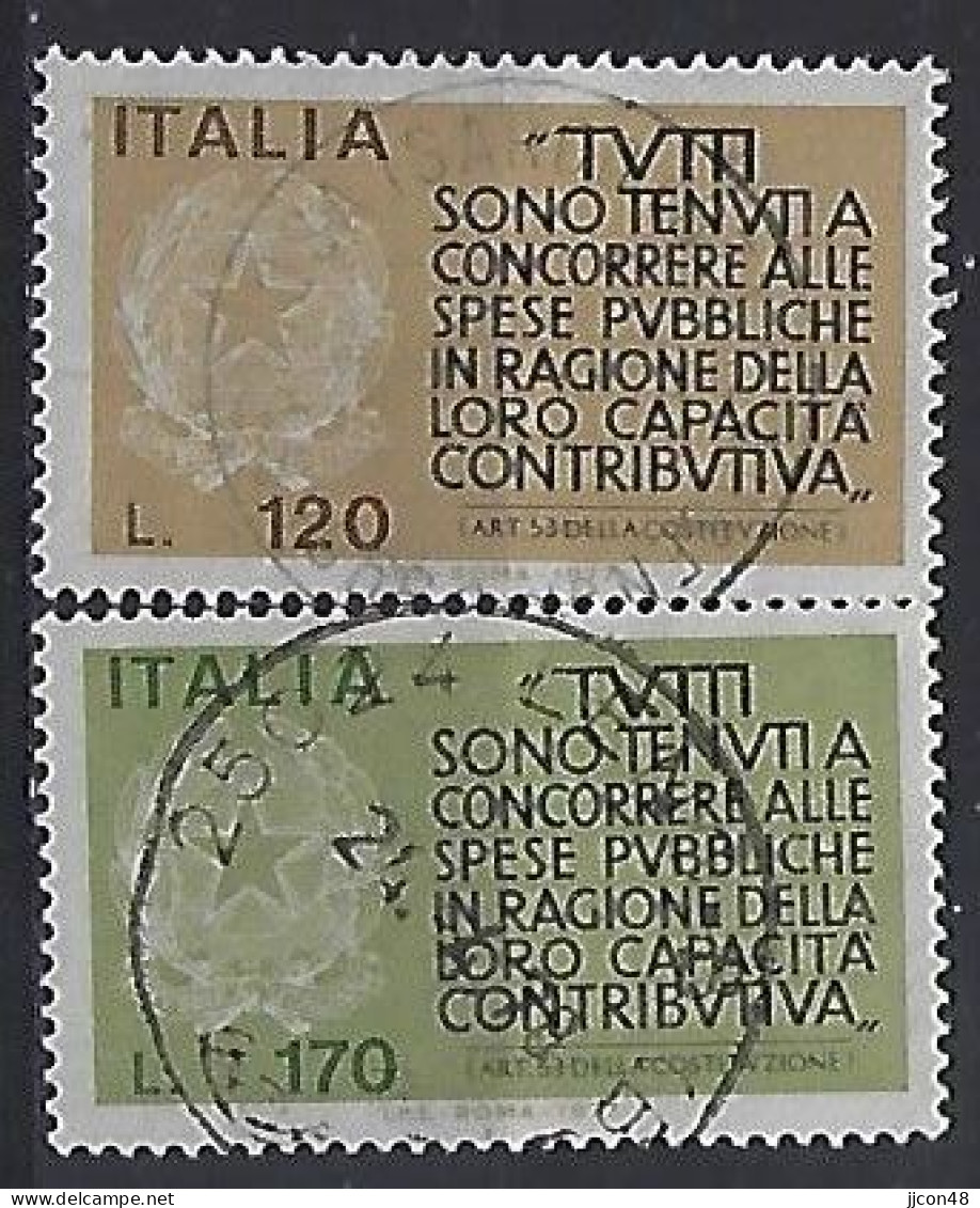 Italy 1977  Kampagne Fur Steuerehrlichkeit  (o) Mi.1565-1566 - 1971-80: Usati