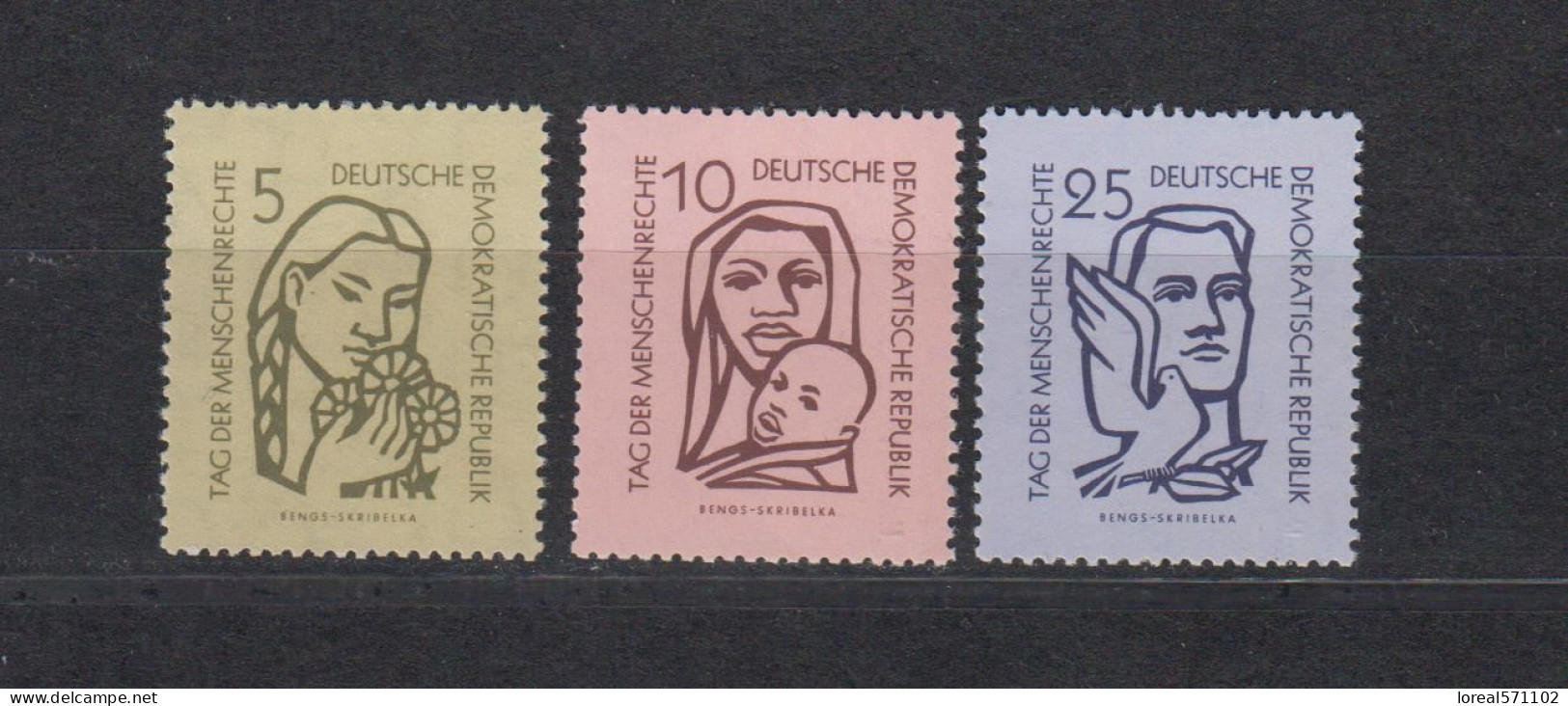 DDR  1956  Mich.Nr.548/50 ** Geprüft - Unused Stamps