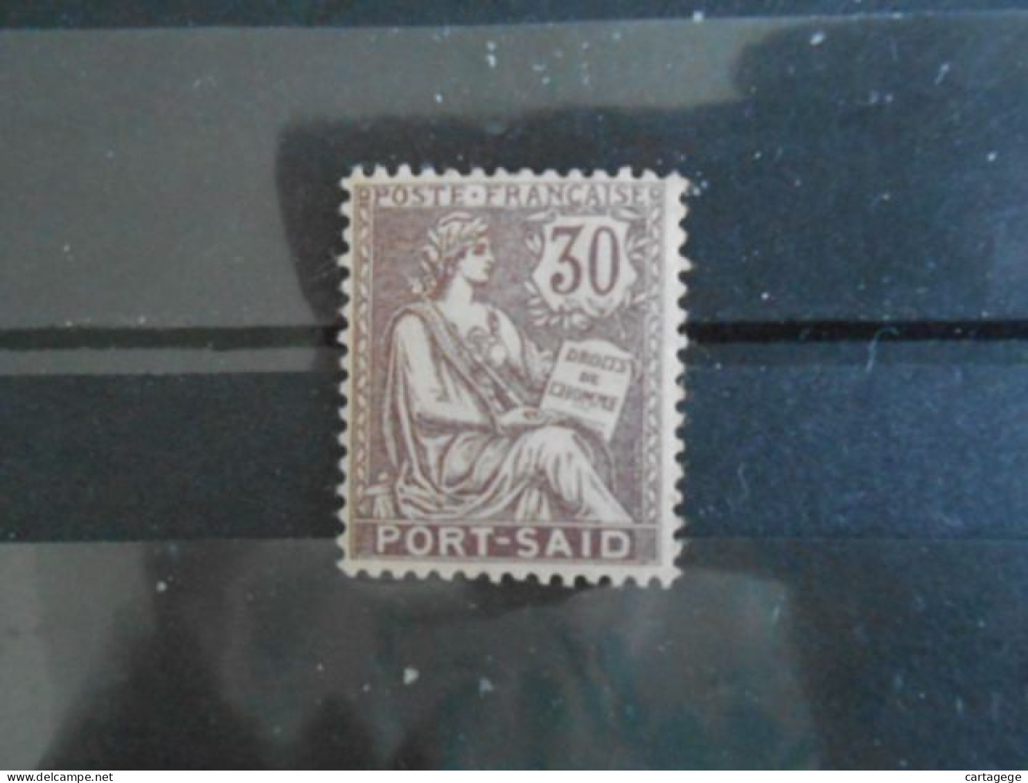 PORT-SAID YT 29A TYPE MOUCHON 30c. Violet S.paille* - Nuevos