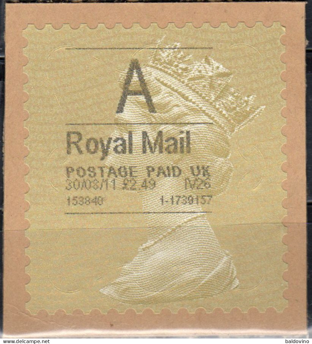 2011 Great Britain - Queen Elizabeth Royal Mail £ 2,49 Large Gold Stamp - Autres & Non Classés