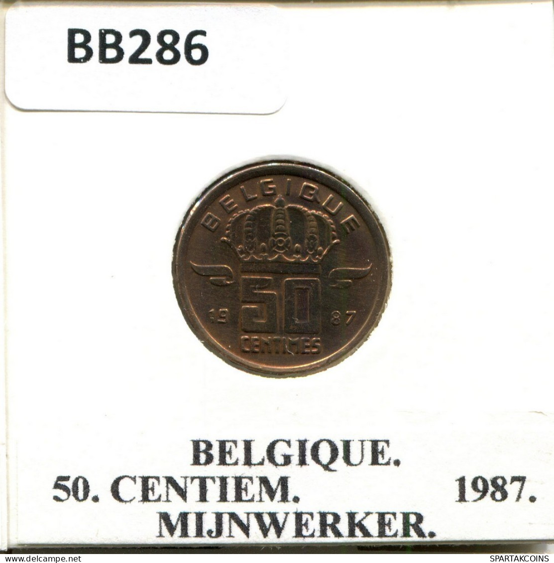 50 CENTIMES 1987 FRENCH Text BELGIUM Coin #BB286.U.A - 50 Centimes