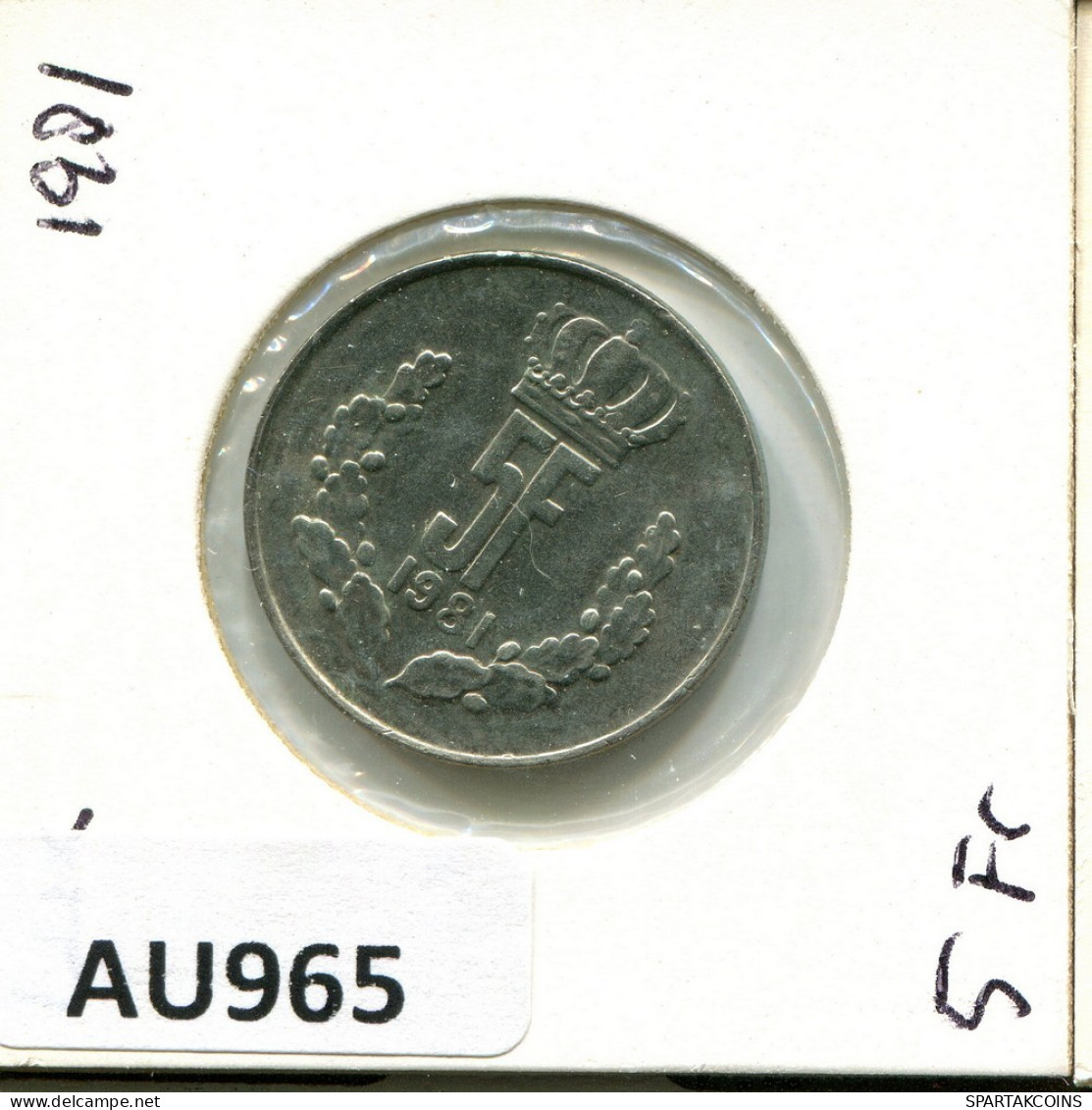 5 FRANCS 1981 LUXEMBOURG Pièce #AU965.F.A - Luxembourg