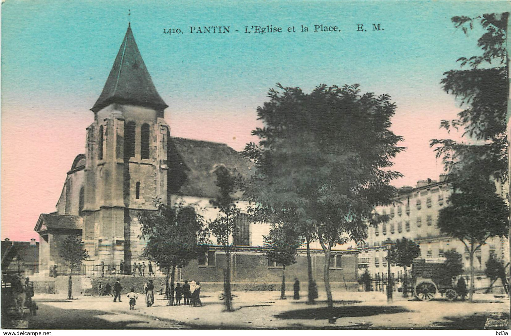 93 - PANTIN - EGLISE ET LA PLACE - Pantin