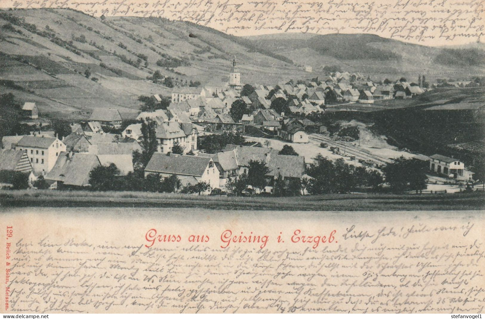 Geising   Gel. 1903   Ortspartie - Geising