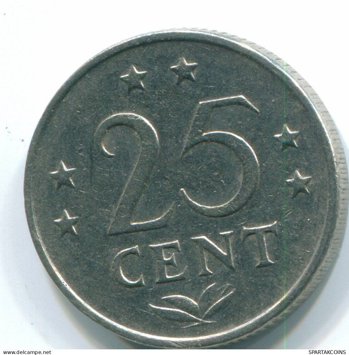25 CENTS 1971 NIEDERLÄNDISCHE ANTILLEN Nickel Koloniale Münze #S11491.D.A - Netherlands Antilles